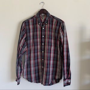 J. Crew Tailored Fit Men's Plaid Button Down Shirt